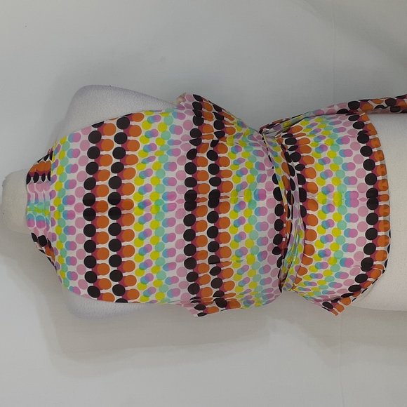 Lafayette rainbow polka dot silk wrap blouse size 14 - Picture 6 of 10